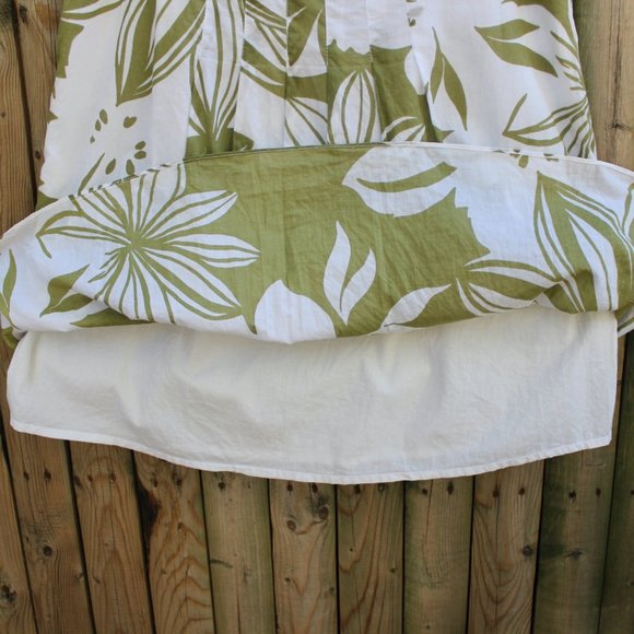 Ann Taylor A-Line White & Green Floral Skirt Size 2 - Picture 3 of 6